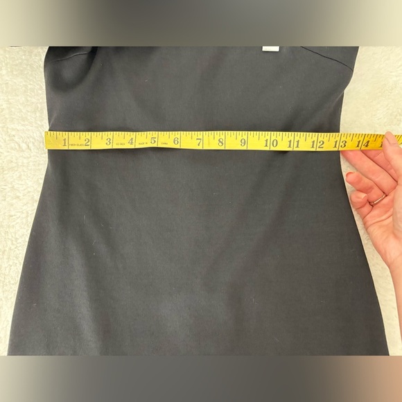 Aqua Elegant Black mini Dress with Textured leather Shoulders Sz XS - Picture 8 of 11